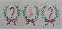 KCD4456 Candy Canes and Ballet Slippers Bolster Pillow