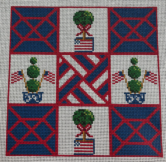 AOK171 4th of July Tic Tac Toe Board