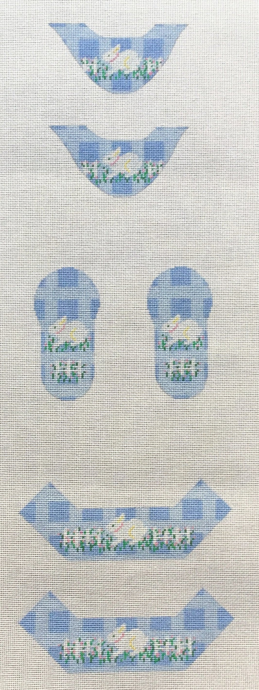 254-BB Blue Bunny Baby Booties