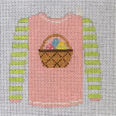 O208Y Easter Basket On Pink Sweater