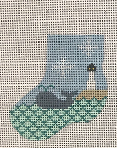 STK214 Whale and Lighthouse Mini Stocking