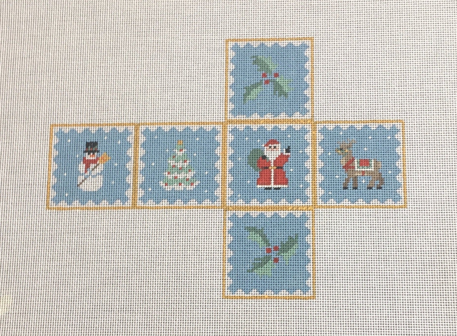 5353 Christmas Medley 3D Cube Ornament