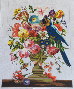 FF183 Parrot with Flowers