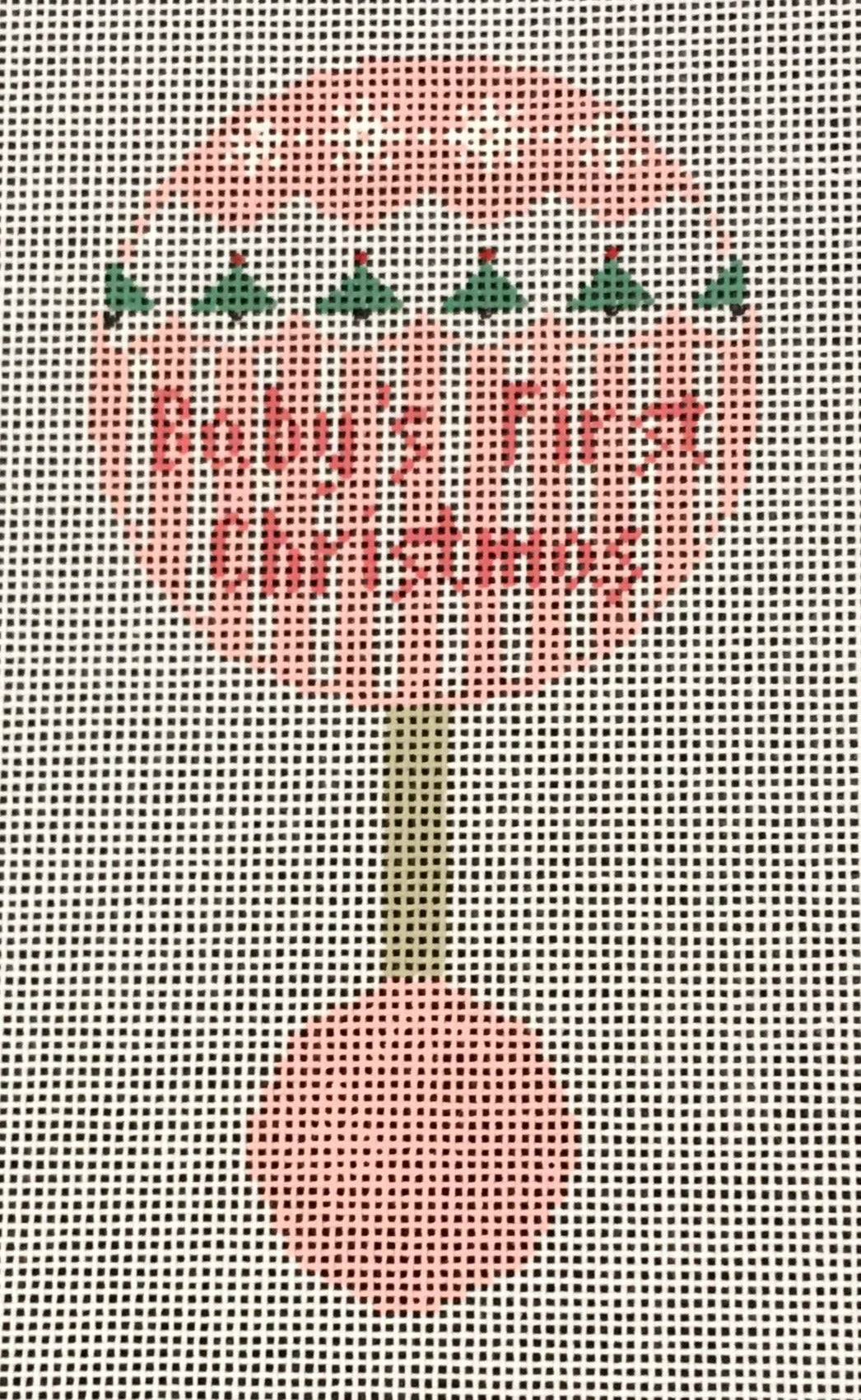 SH451 Baby's 1st Christmas Rattle - Pink