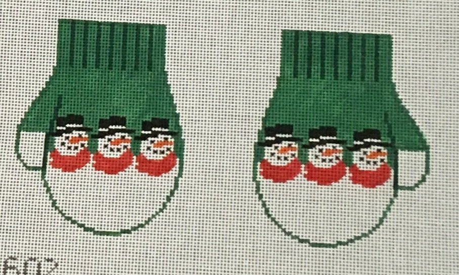 CO602 Snowman Mittens - Green