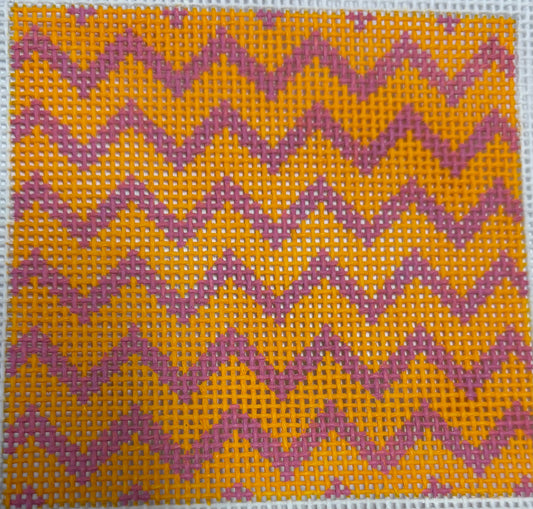INSSQ3-45 Tangerine/Pink Zigzag Insert