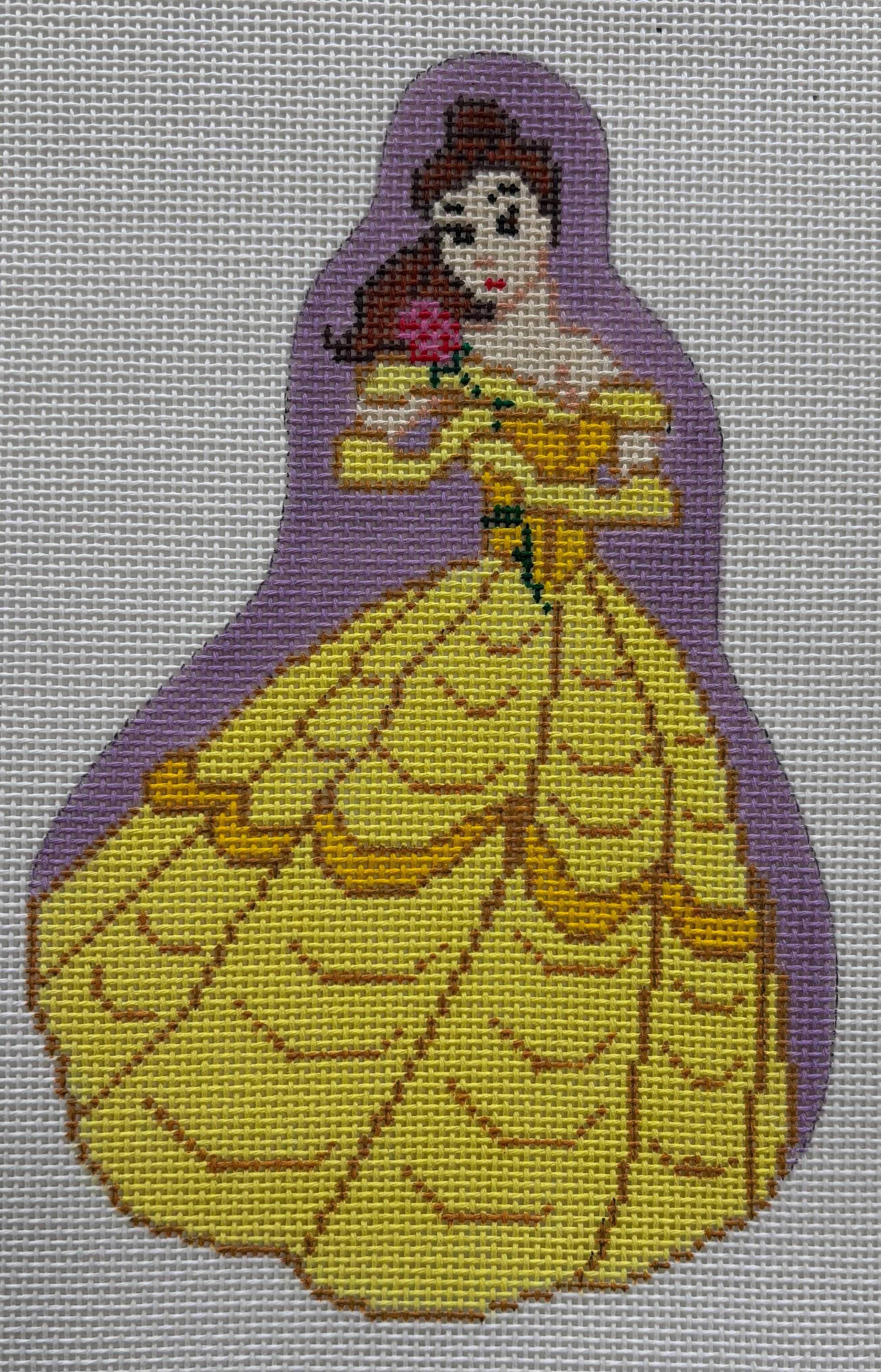O120 Yellow Princess Belle Ornament