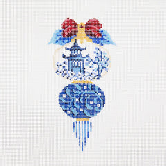 KAH47 China Blue Triple Onion Ornament