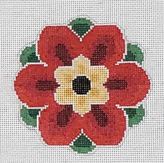 LL-IN-3D Geometric Flower Insert - Red and Gold