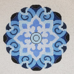 LL-PW-18B Chinese Knot Pillow - Blues