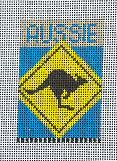 LT011 Aussie Kangaroo Luggage Tag