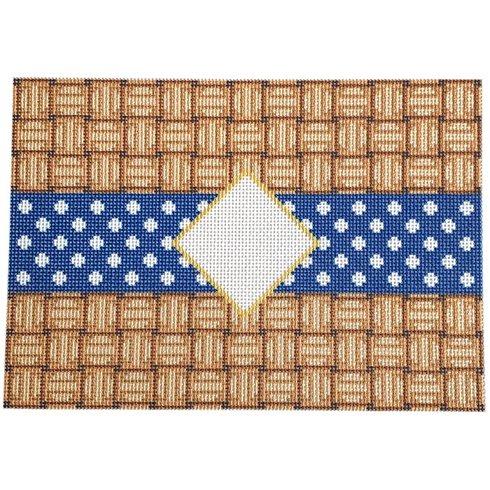 NTG ts097 Wicker Dot Clutch Navy