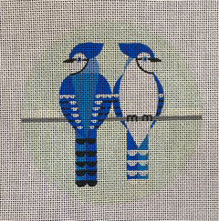 SP-006 Two Blue Jays Ornament