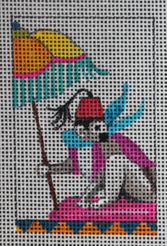 LT033 Monkey with Umbrella Luggage Tag