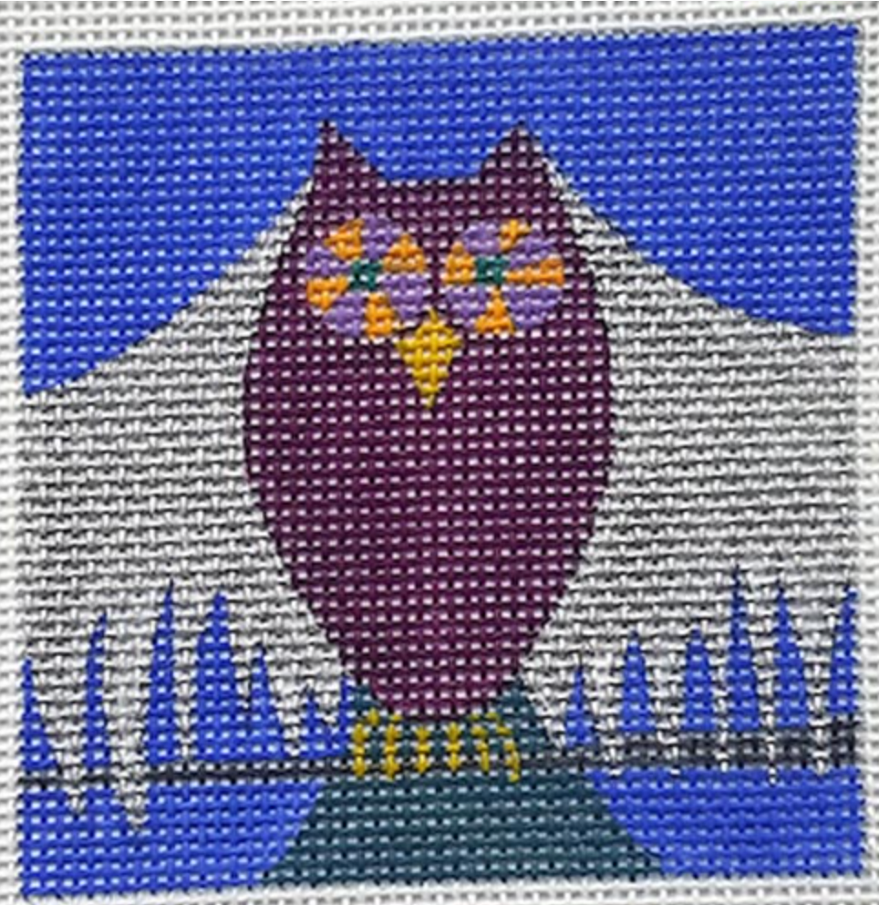 ZE658 Silver Winged Owl Square