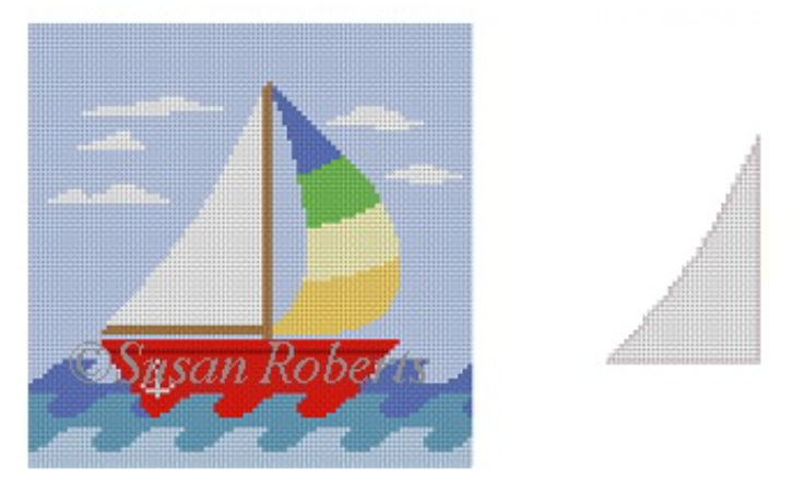 1097t Sailboat Tooth Fairy Pillow