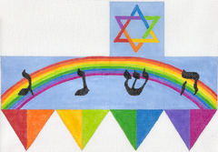 DRE-01 Rainbow Star of David Dreidel