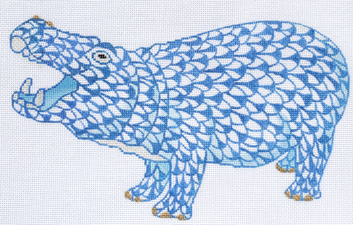 SST-38 Fishnet Hippo - Blue