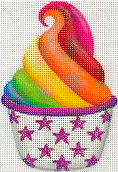 OM-288 Mini Sweet Treat - Rainbow Soft Serve in a Starry Cup