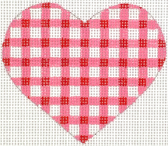 OM-270 Pink and Red Gingham Mini Heart