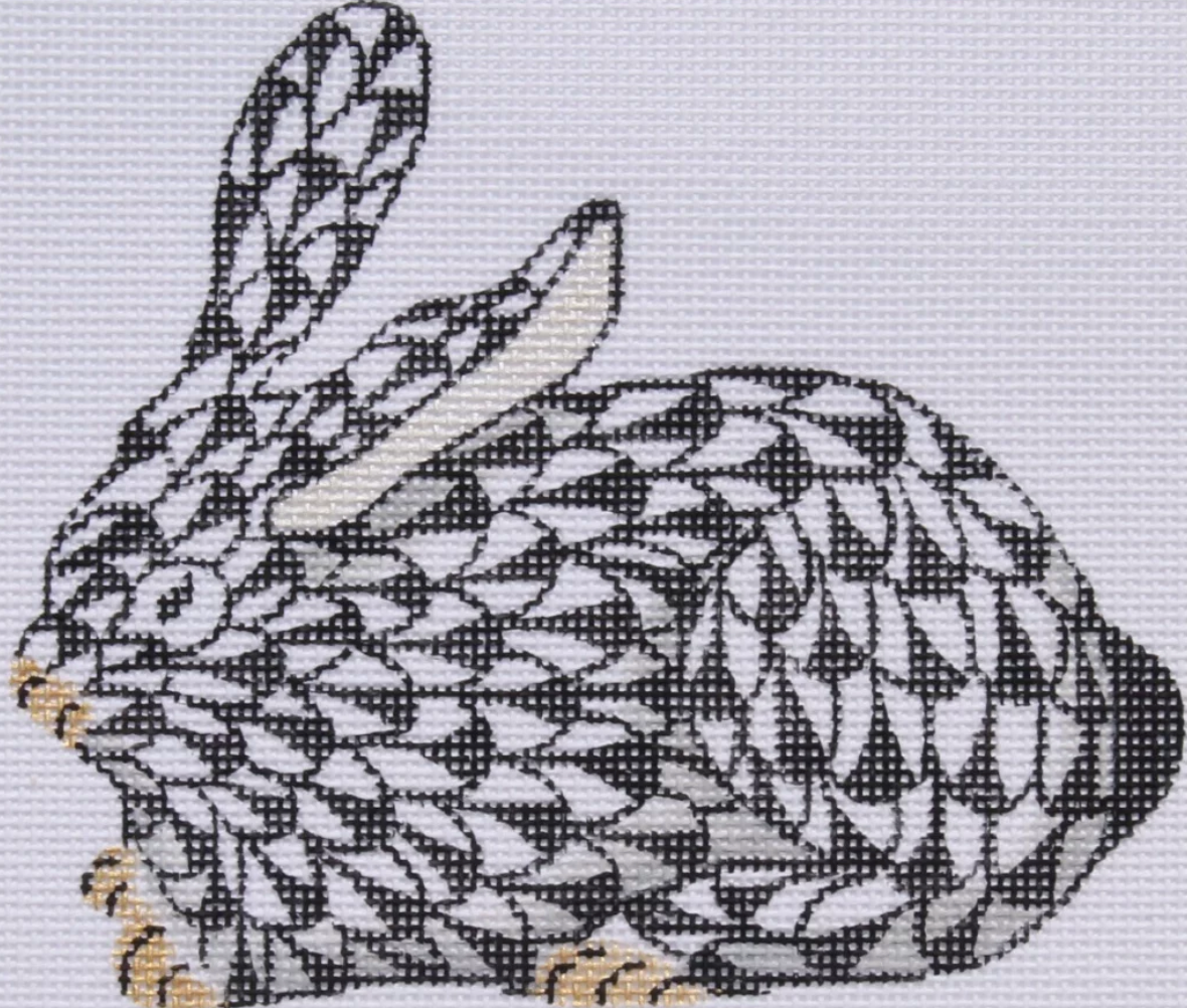 OM-150 Mini Fishnet Crouching Bunny