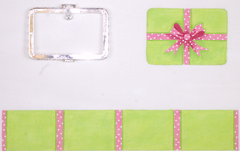 BXMREC-01 Lime Gift Box with Pink Ribbon Hinged Limoge Box
