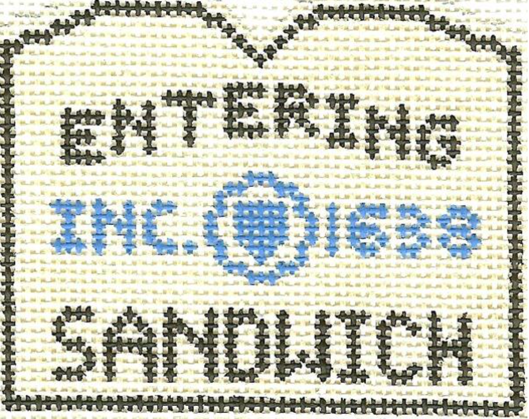 584 Entering Sandwich Sign