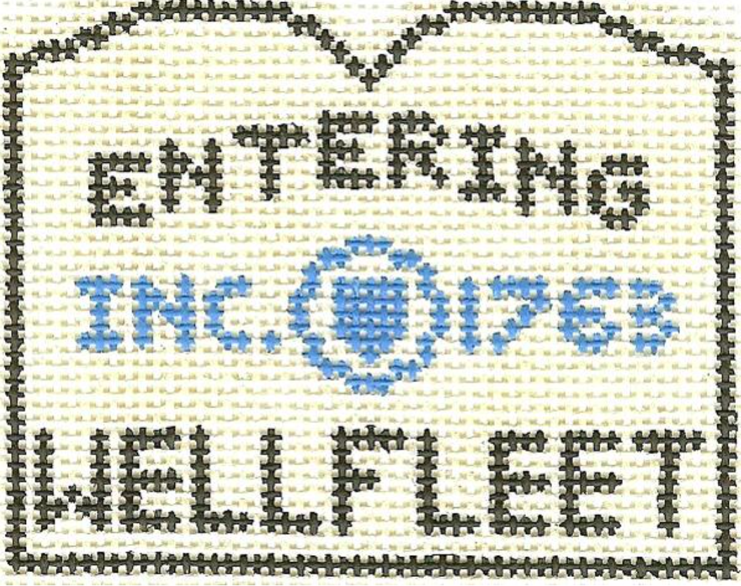 586 Entering Wellfleet Sign – The Enriched Stitch