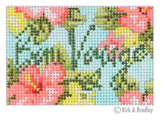 KB1450 Bon Voyage Floral Luggage Tag