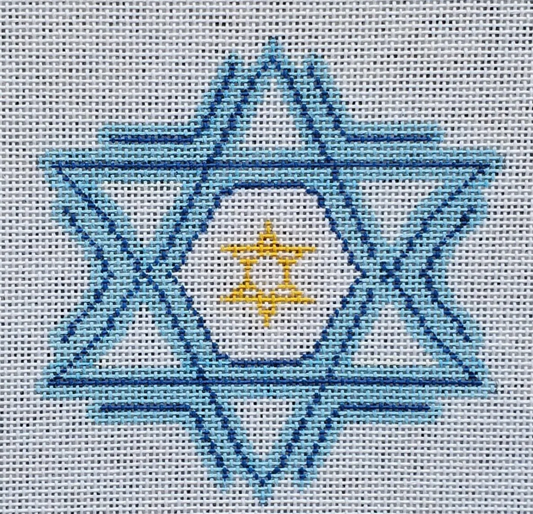 LL-ORN-13A Hanukkah Snowflake - 18 Mesh