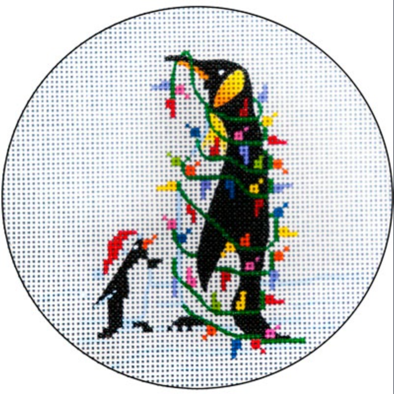 JP-X238 Penguins with Christmas Lights