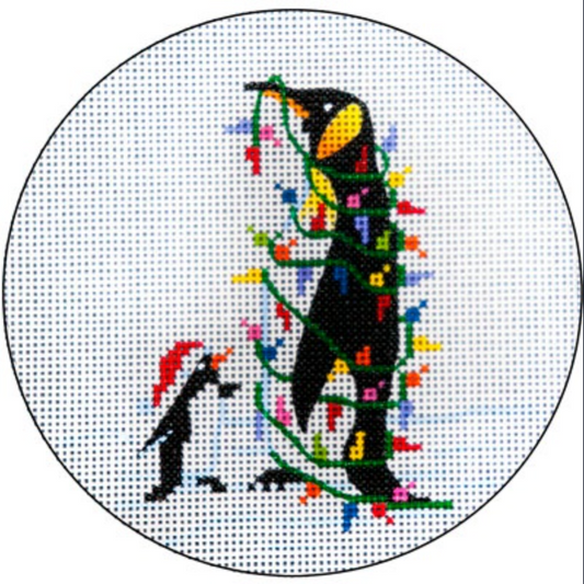 JP-X238 Penguins with Christmas Lights