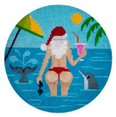JP-X262 Mrs. Claus Drinking at the Beach