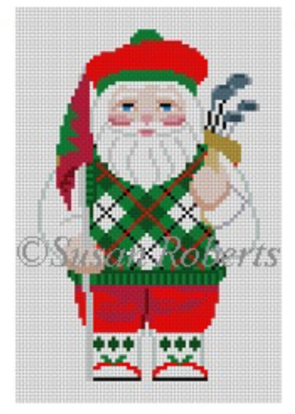 1240F Golfing Santa