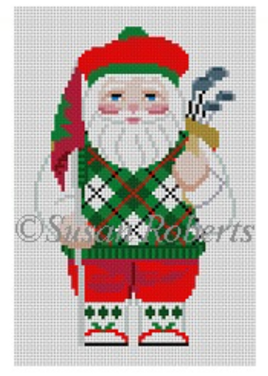 1240F Golfing Santa