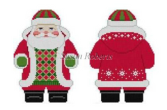1224 Snowflake Red Jacket Santa - 2 Sided