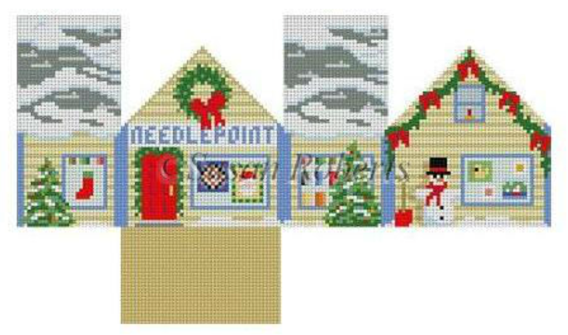 5511-18 Needlepoint Shop 3D Mini House