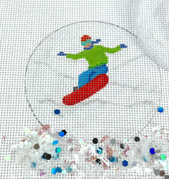 OMD-07 Snowboarder Snow Globe