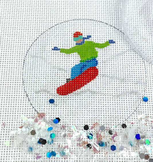 OMD-07 Snowboarder Snow Globe