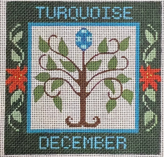 CH-1038 Turquoise December Birthstone Square