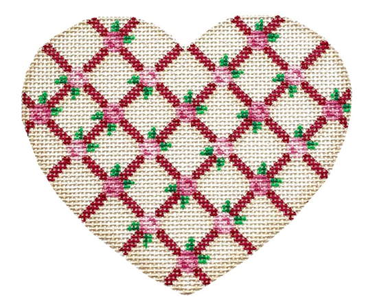 HE1021 Rosebud Lattice Heart