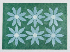 TA4052 Courteney Six Flowers - Green and Blue