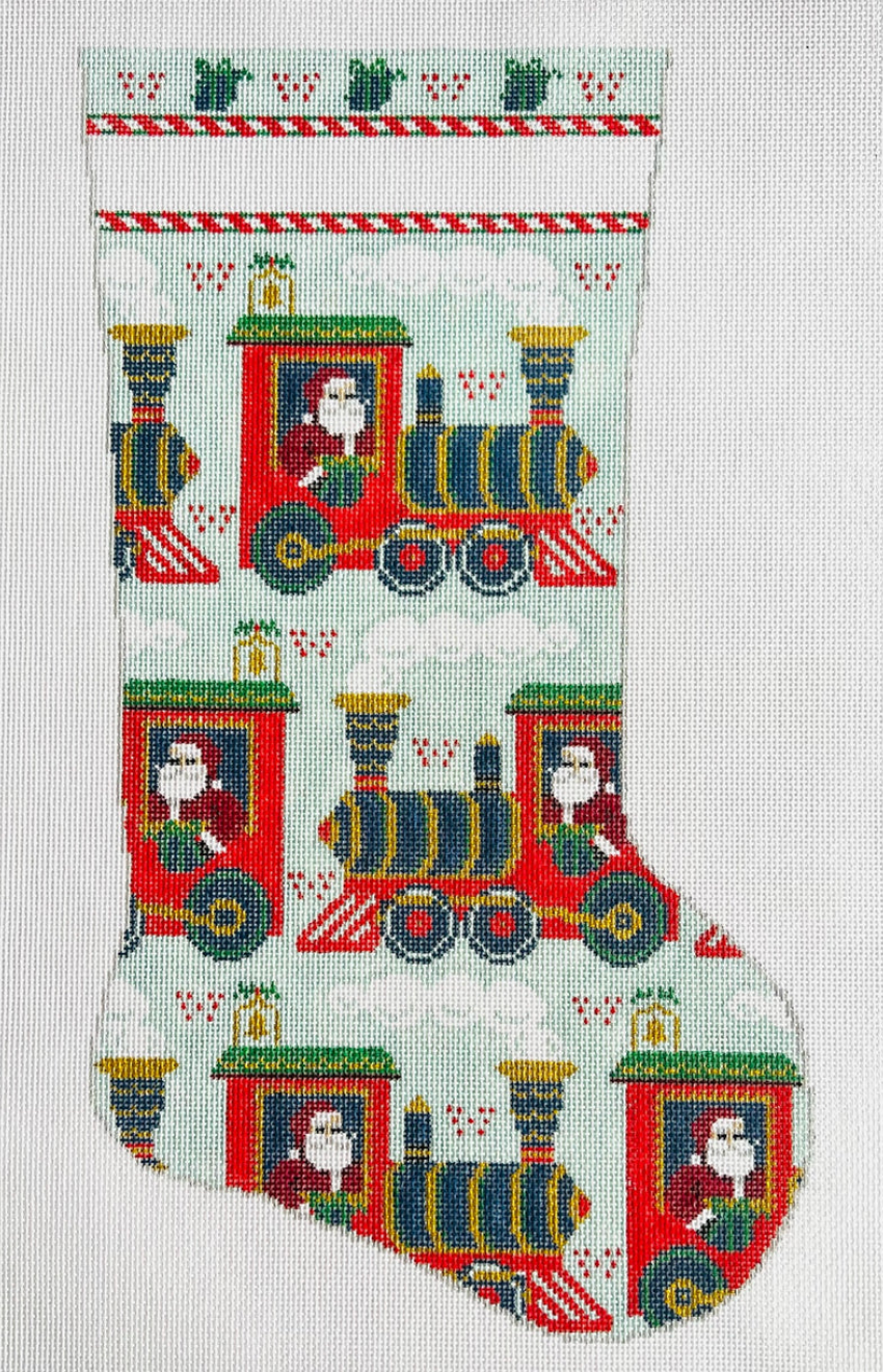 KCD7623 Santa Train Stocking – The Enriched Stitch