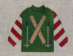 SI1-107 Skis and Poles Pullover Sweater