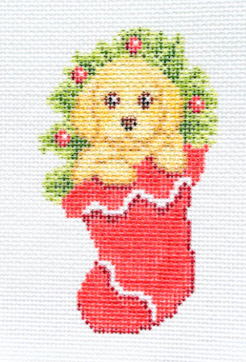 SBS-190 Golden Retriever in Stocking