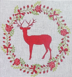 EJ-17B Standing Stag Wreath