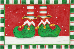 SER-PL-03 Elf Feet with Striped Border