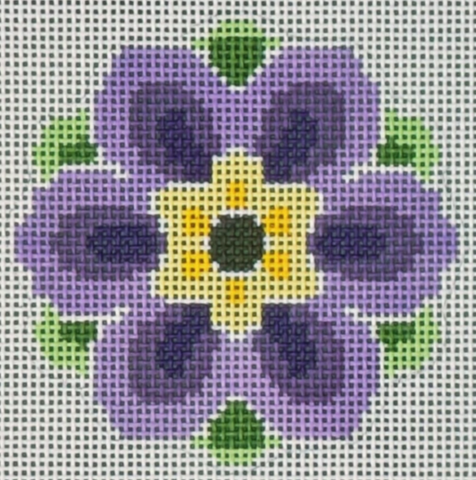 LL-IN-4F Geometric Flower Insert - Purple on 13 Mesh