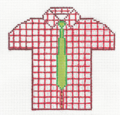 XO-221C Men's Shirt - Red and White Check