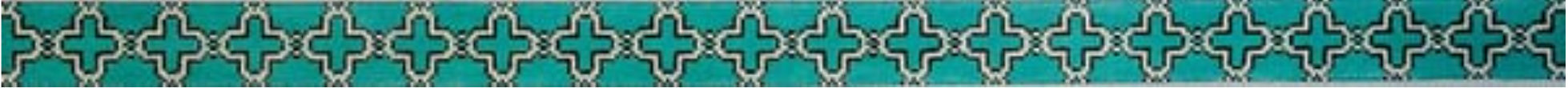611B Teal Moroccan Tile Belt